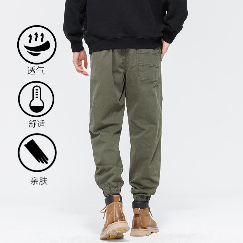 Plus Size Workwear Cropped Pants Men And Women 2024 Fashion Brand Japanese Loose Handsome Motorcycle Zipper Trousers Men - Image 4