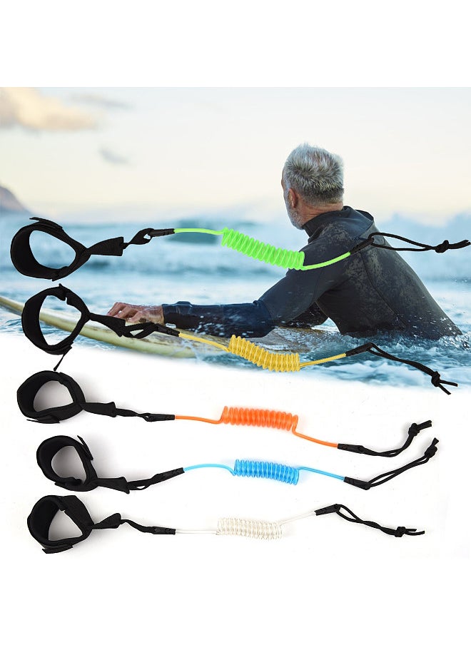 Generic 1.2m/ 4ft Surfboard Leash Coiled Sup Leash Leg Rope Elastic Safety Outdoor SUP Strap  - Image 2