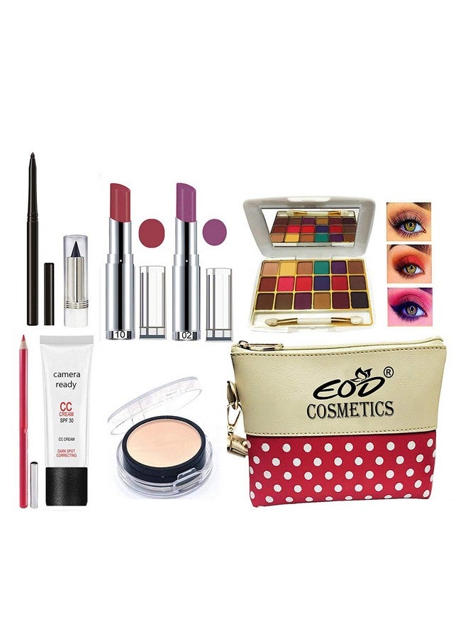 Eod Make Up Combo For Women/Ladies New Cosmetics Kit with Pouch (Set of 9 Pcs) A8 - Image 1