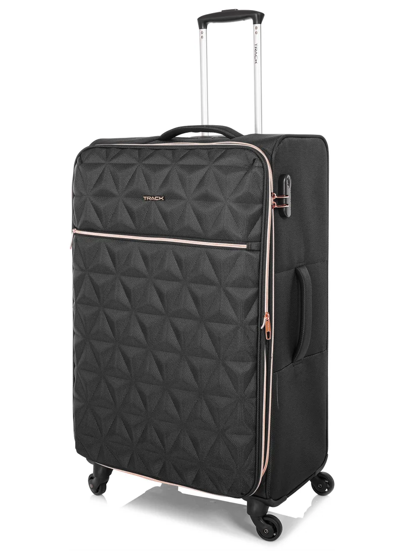Track Track Luggage Set, Fabric Material, Travel Trolley Bag with Carry On Cabin Sizes, 3Pcs, 20/24/28 Inches, LG004/3P