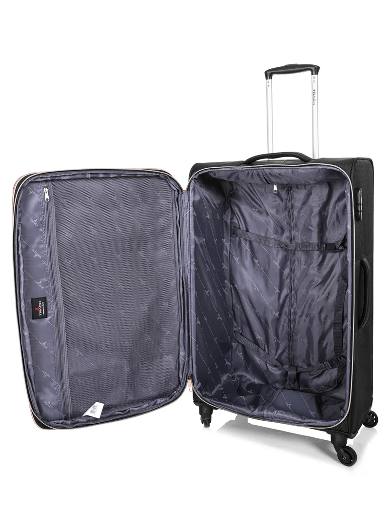 Track Track Luggage Set, Fabric Material, Travel Trolley Bag with Carry On Cabin Sizes, 3Pcs, 20/24/28 Inches, LG004/3P
