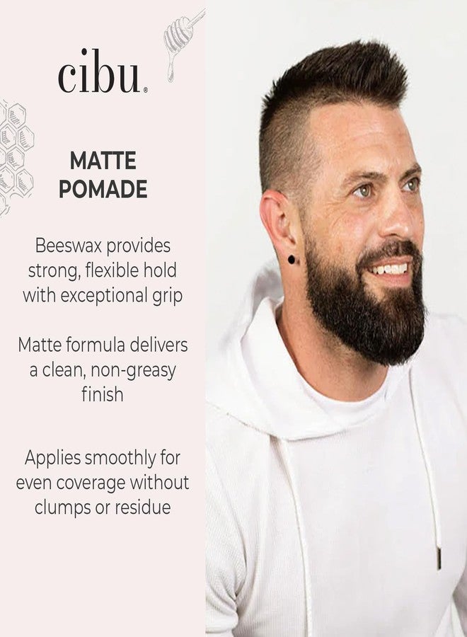 CIBU Matte Pomade - Nutrient Rich Hair Pomade for Men and Women - Long Lasting Hold Women and Mens Hair Products - Beeswax Firm Grip Control for Short Hairstyles - 4oz - Image 4