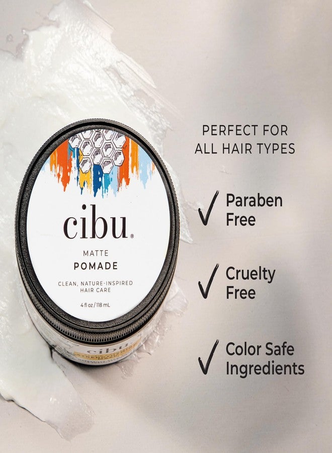 CIBU Matte Pomade - Nutrient Rich Hair Pomade for Men and Women - Long Lasting Hold Women and Mens Hair Products - Beeswax Firm Grip Control for Short Hairstyles - 4oz - Image 3