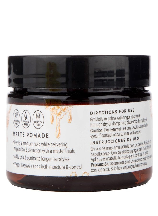 CIBU Matte Pomade - Nutrient Rich Hair Pomade for Men and Women - Long Lasting Hold Women and Mens Hair Products - Beeswax Firm Grip Control for Short Hairstyles - 4oz - Image 2