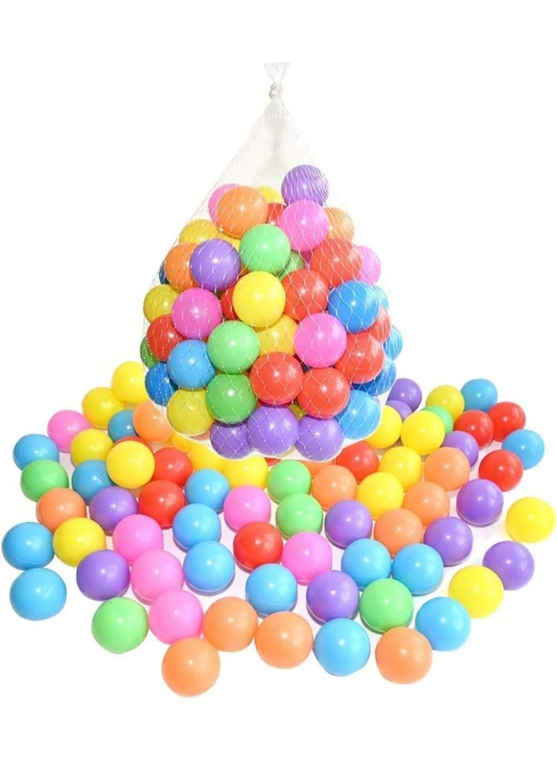 100 Pieces Each Pack of Soft and Colorful Plastic Ocean Balls, Ideal to fill Indoor and Outdoor Playpen, Ball Pits and Playhouse for Babies, Toddlers and Kids (Item - Image 1