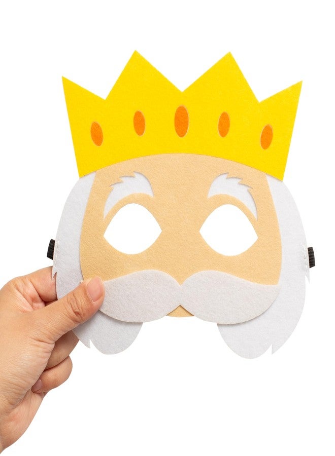 INF-STAR Dragon & Knight Felt Masks for Kids - 4 Pack Fairy Tale Costume Kit for Toddler Kids Role Play, Dress-Up, Story Time, Learning Activities & Birthday Party Favors - Image 2