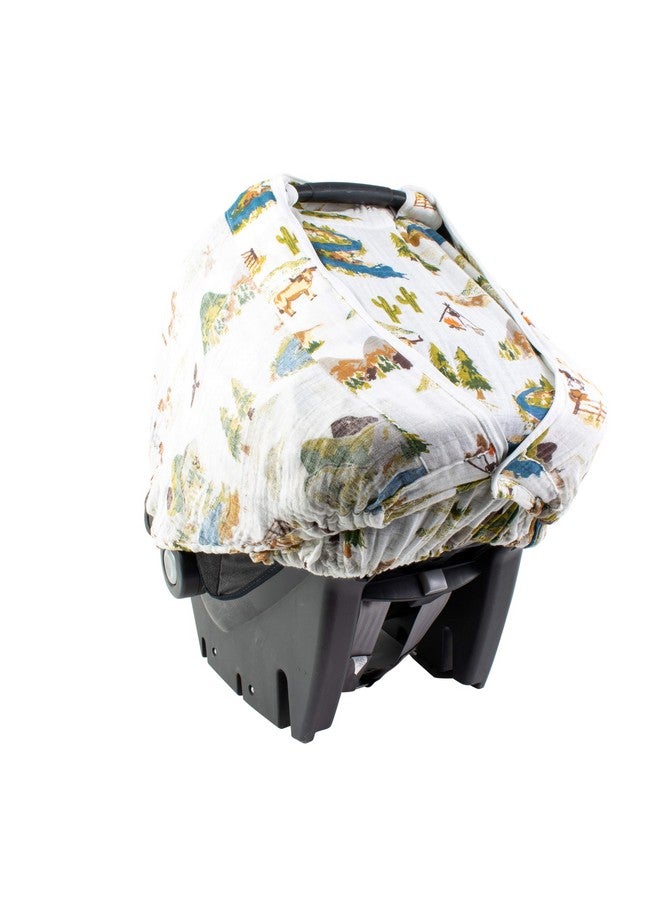 Bebe au Lait Bebe Au Lait Muslin Car Seat Cover, Wyoming - Image 4