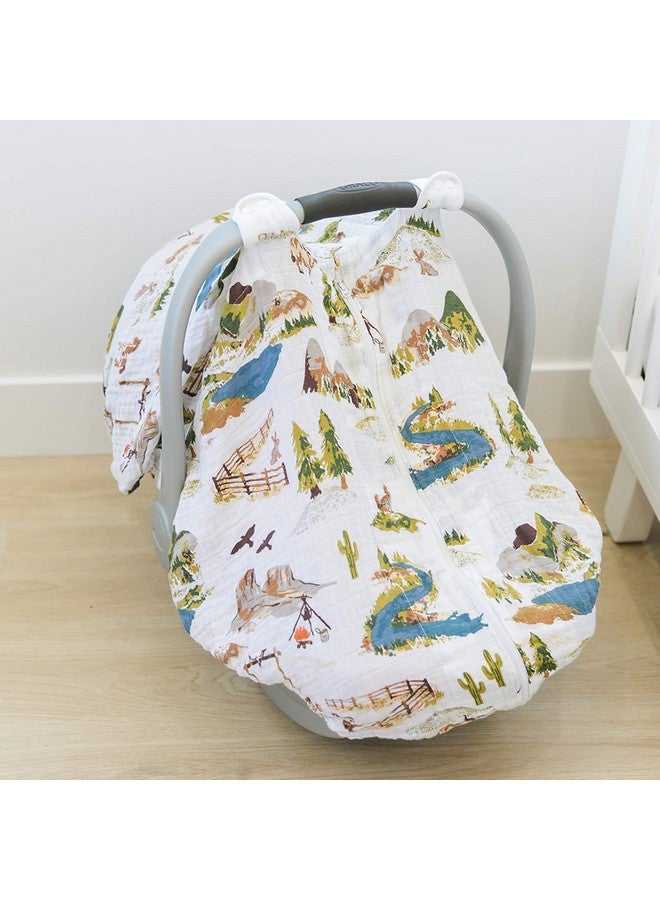 Bebe au Lait Bebe Au Lait Muslin Car Seat Cover, Wyoming - Image 3