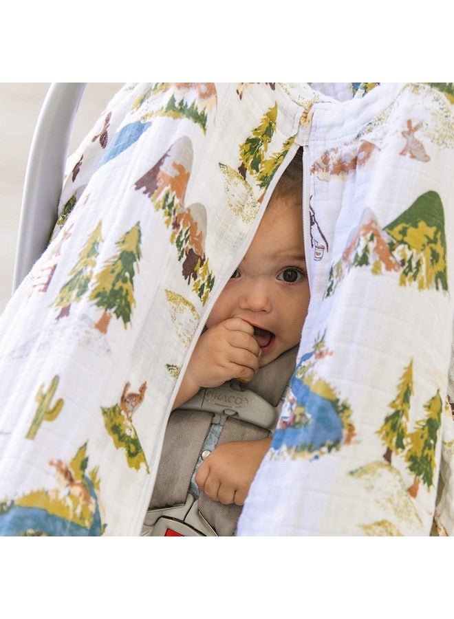 Bebe au Lait Bebe Au Lait Muslin Car Seat Cover, Wyoming - Image 2