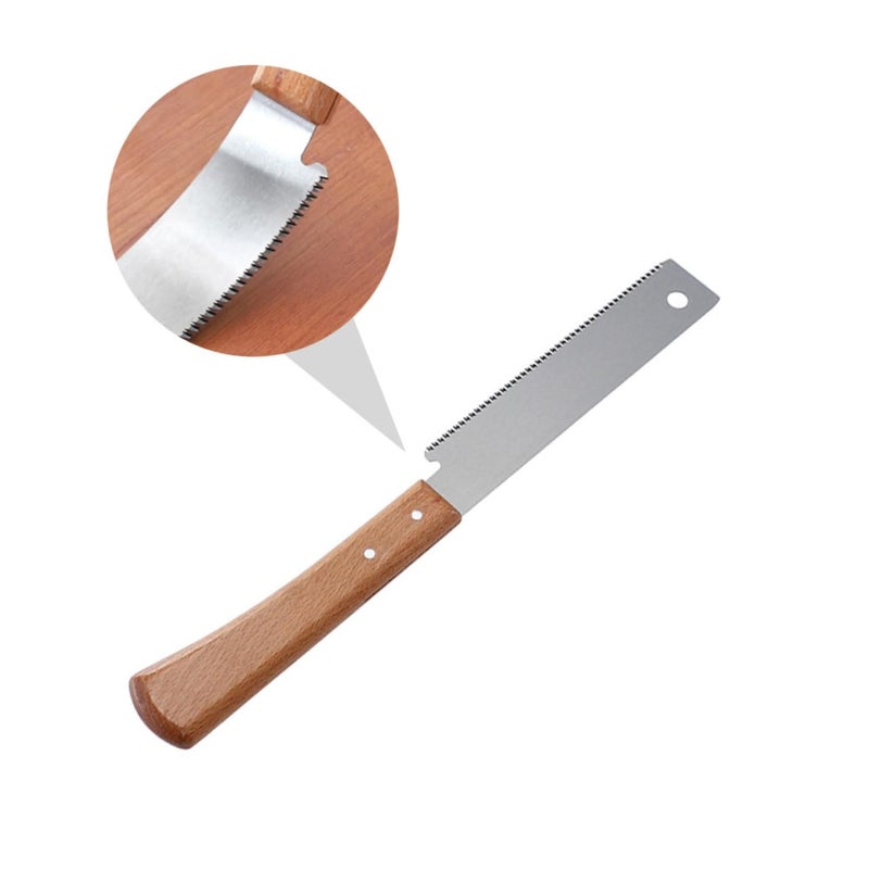 Fine Tooth Hand Saw For Precision Wood Cutting Compact Wooden Handle DIY Projects - Image 2