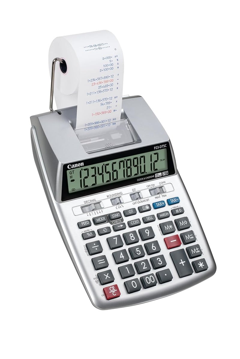 Canon آلة حاسبة للطباعة P23-DTSC II، طباعة بلونين - Image 2