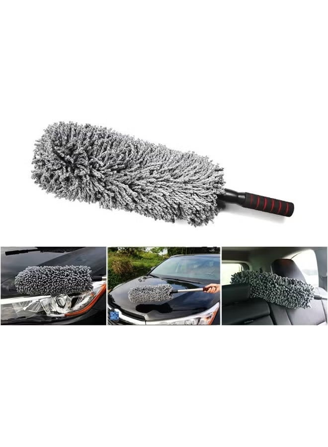 Classic Portable Dust Cleaning Microfiber Soft Car Duster Exterior and Interior Cleaning - Long, Unbreakable, and Retractable Handle - Image 2
