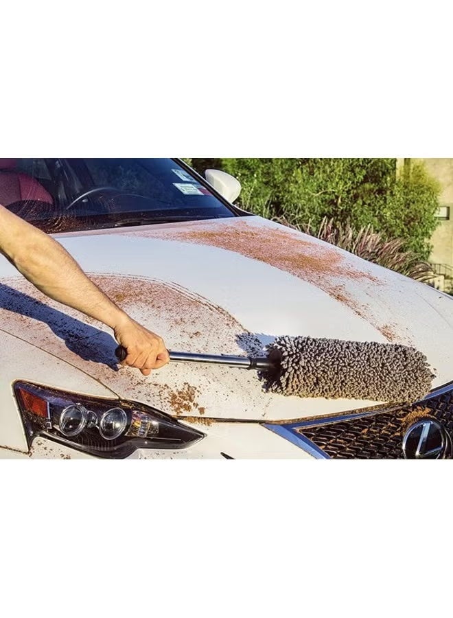 Classic Portable Dust Cleaning Microfiber Soft Car Duster Exterior and Interior Cleaning - Long, Unbreakable, and Retractable Handle - Image 4