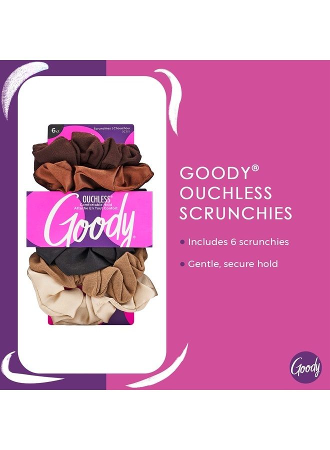 Goody Ouchless Womens Hair Scrunchie - 6 Count, Starry Night - Suitable for All Hair Types - Hair Accessories for Women Perfect for Long Lasting Braids, Ponytails and More - Pain-Free - Image 2