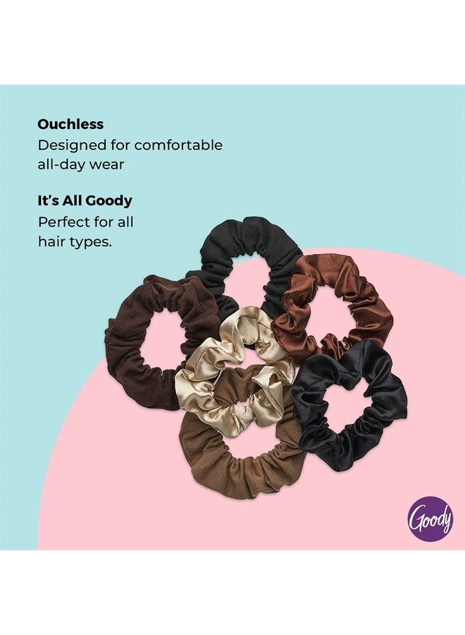 Goody Ouchless Womens Hair Scrunchie - 6 Count, Starry Night - Suitable for All Hair Types - Hair Accessories for Women Perfect for Long Lasting Braids, Ponytails and More - Pain-Free - Image 3