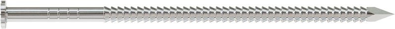 Simpson StrongTie S10SND5 Ring-Shank Wood Siding Nail, 3 Inch x 0.113 Inch, 12 Gauge, Full Round Head, Diamond Point, Type 304 Stainless Steel (Pack of 600) - Image 1