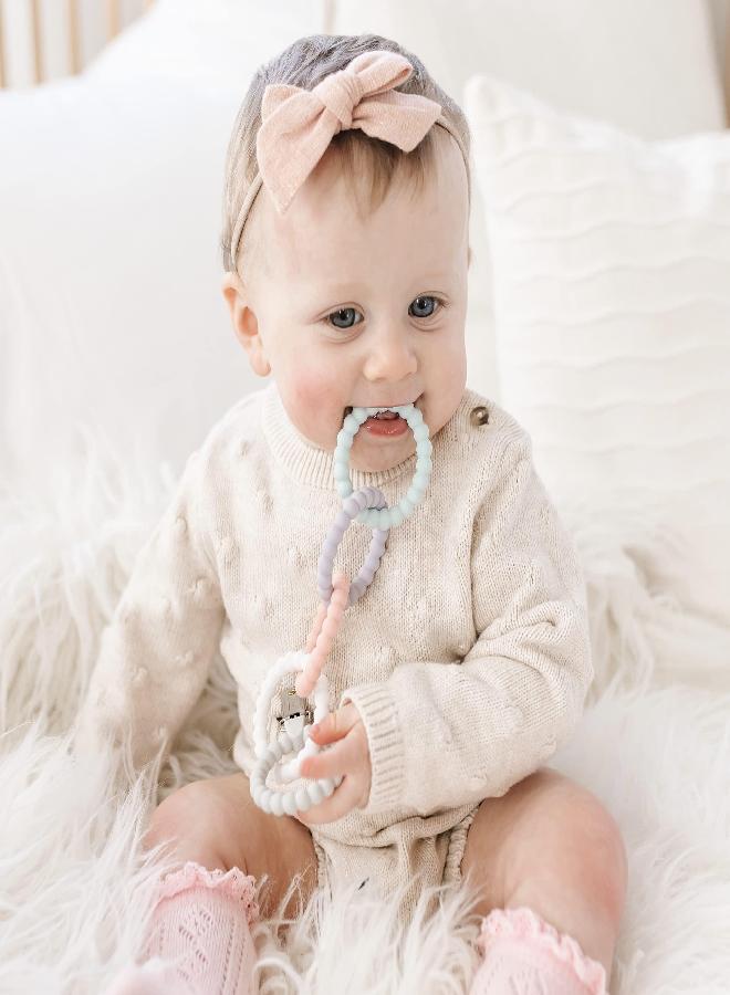 Ryan & Rose Ryan & Rose Cutie Clinks Attachable Teether Chew Toy for Babies (Precious) - Image 3