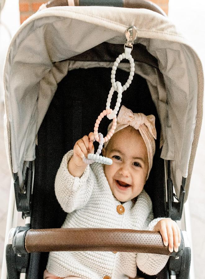Ryan & Rose Ryan & Rose Cutie Clinks Attachable Teether Chew Toy for Babies (Precious) - Image 4