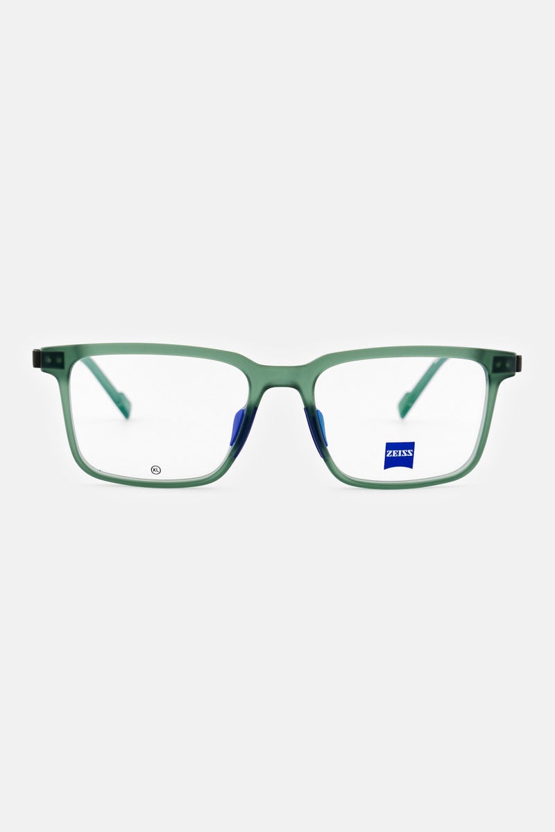 Zeiss Men ZS23718 Rectangular Eyeglasses, Sage Green - Image 1