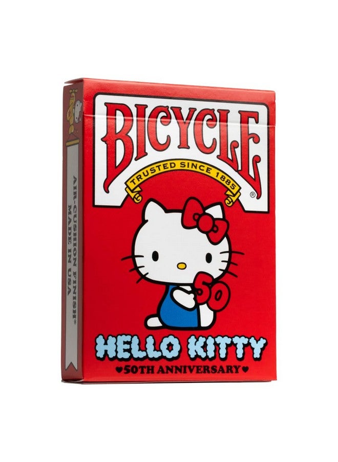 بايسكل أوراق لعب هالو كيتي على شكل دراجة، إصدار محدود بمناسبة الذكرى الخمسين، مجموعة واحدة - Image 1