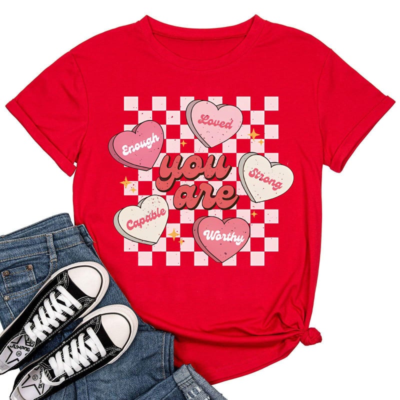 2025 Women'S Top Valentine'S Day Printed T-Shirt - Image 3