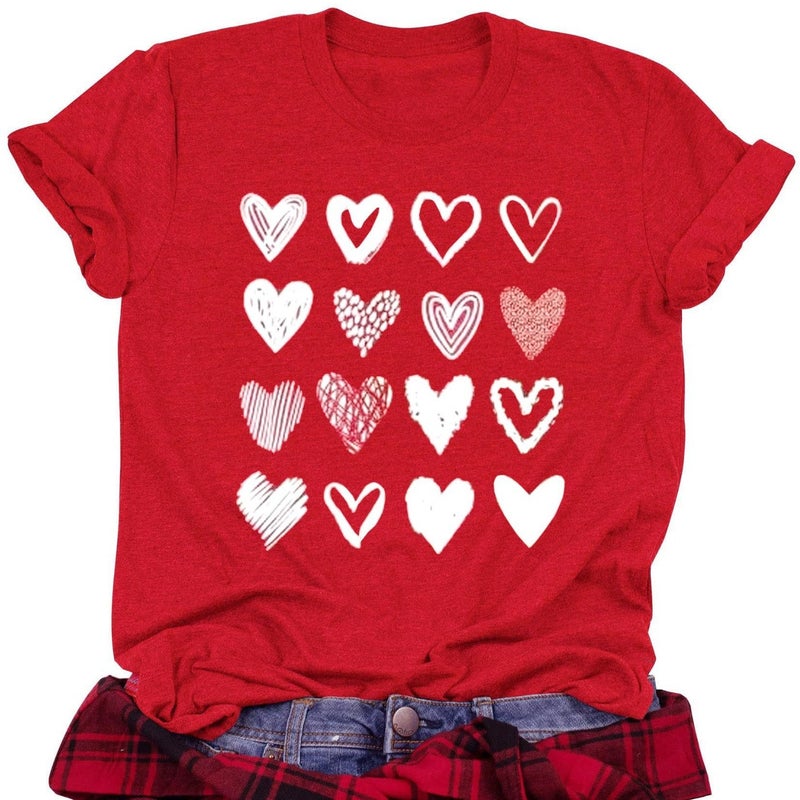 2025 Women'S Top Valentine'S Day Printed T-Shirt - Image 2