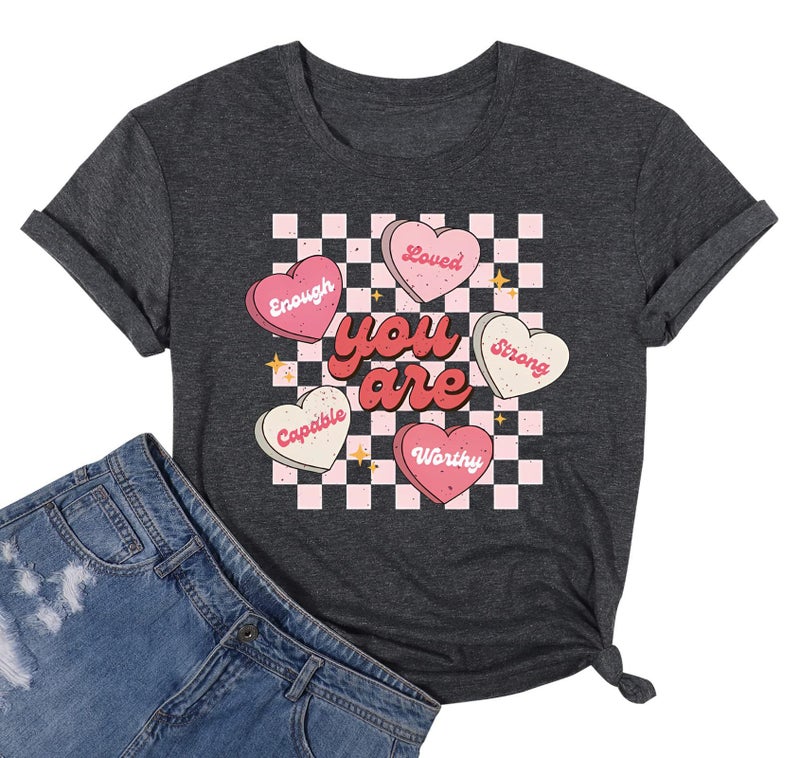 2025 Women'S Top Valentine'S Day Printed T-Shirt - Image 4