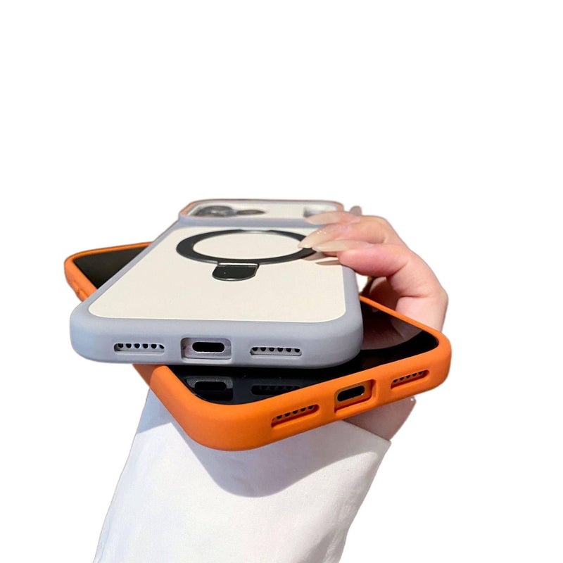 PC MagSafe Case for iPhone 14 / 14 Plus / 14 Pro / 14 Pro Max with Drop Protection and Kickstand plus Shockproof plus Strong Magnetic plus Two-Tone Design in Black - ModaStar - Image 5