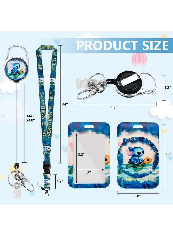 HASFINE Lanyard Badge Holder With Retractable Badge Reel And 360° Rotation Belt Clip Cute Cartoon Turtle Breakaway Lanyard Design Ideal For Nurses Teachers And Gifts  - Image 4