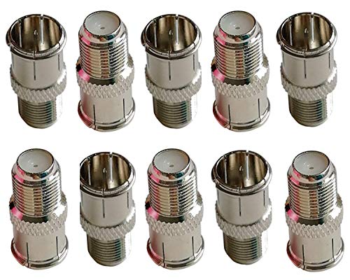 iMBAPrice (10 Pack) F-Jack to F-Quick Push On Plug F-pin Coaxial Quick Connect Adapter on coaxial Cables for Connection to Device Like Cable Modern, TVs and Satellite Receivers - Image 4