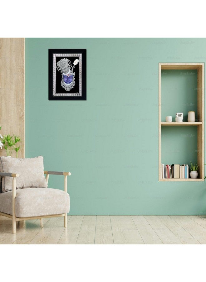 Suman Art Shreenath ji Beautiful Wall Painting Special Effects Sparkle Lamination Framed Wall Paintings For Home Decor,Bedroom,Puja Room With Synthetic Solid Frame Size 10.5X13.5 Inch - Image 5