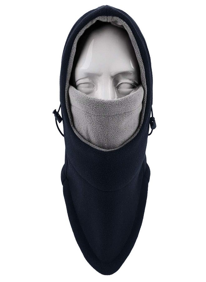 YQXCC Kids Winter Hats Balaclava Ski Mask Windproof Warm Adjustable with Fleece Lining Hat for Boys Girls (Dark Blue/Gray) - Image 4