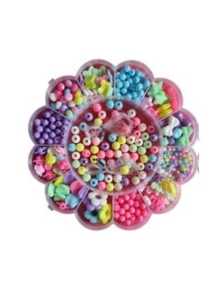 Generic Beads for Jewelry Making and Kids, 8mm Multi-Color Beads, with Charms Set and Elastic String for Jewelry Making, Bracelets and Chains  - Image 2