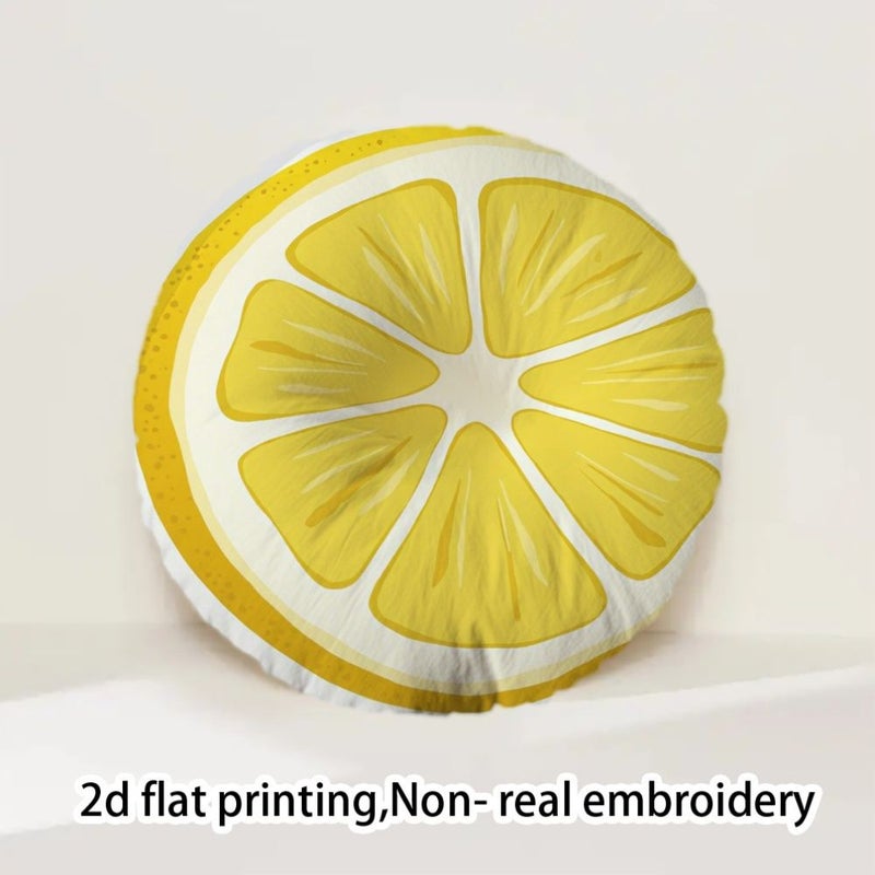 Lemon Slice Cushion 16x16 Inch Decorative Zipper Closure Accent for Home or Office - Image 5