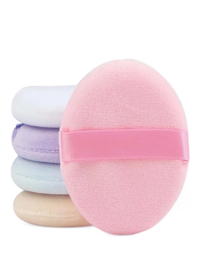 Gleva 5Pcs Washable Makeup Powder Puff, Soft Face Makeup Sponge, Loose powder Foundation Blending Sponges Set, Makeup Blender, Round Shape Reusable Cosmetic Powder Puff Wet & Dry Tool (Multicolor) - Image 1