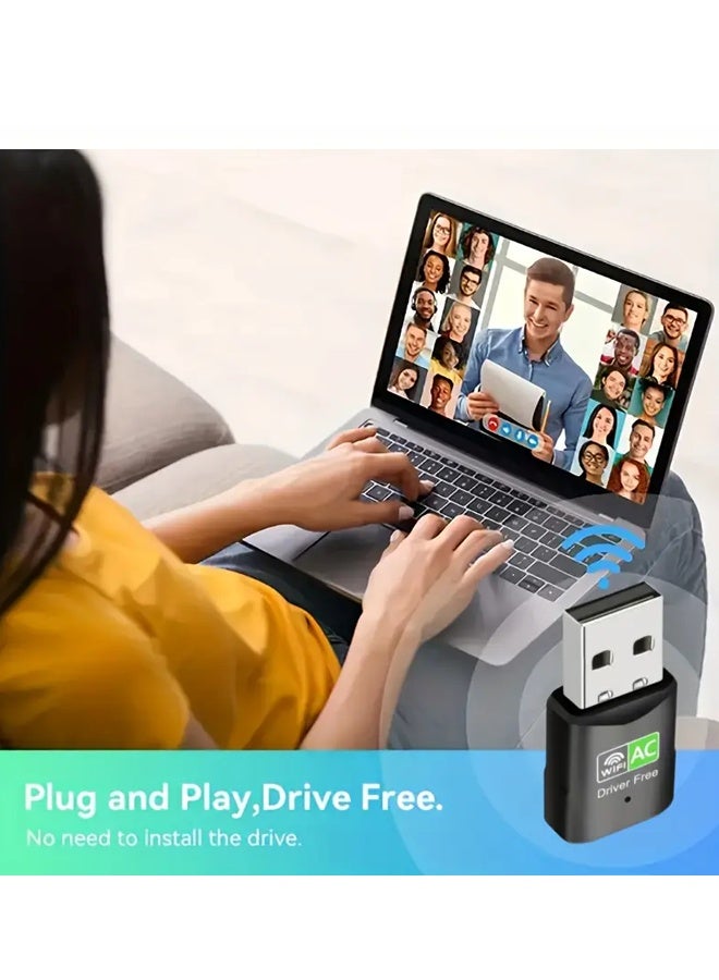 2PCS USB WiFi Bluetooth Adapter for Desktop PC 650Mbps Dual Band 2.4G Wireless WiFi Adapter for PC, Laptop, Compatible with XP/Win7/8/8.1/10/11 System - Image 5