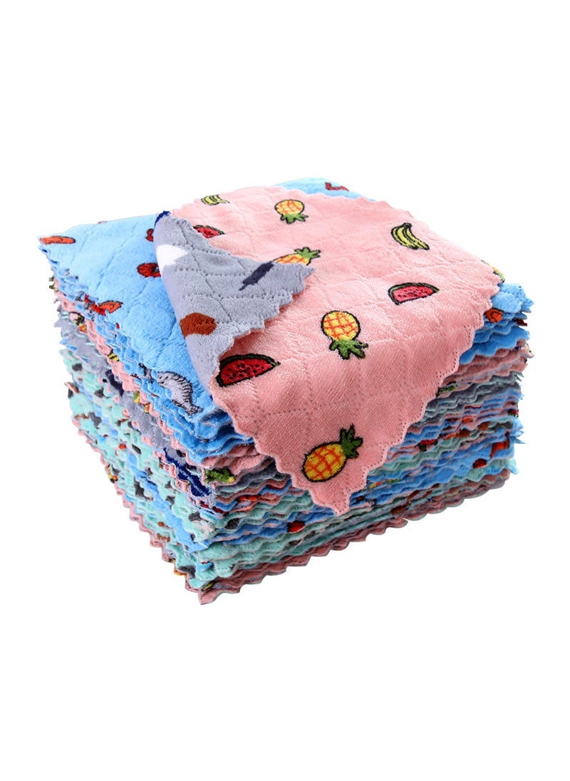 Cotton Kitchen Towel Oil-Free Absorbent Cleaning Cloth Printed 15*25 in bulk