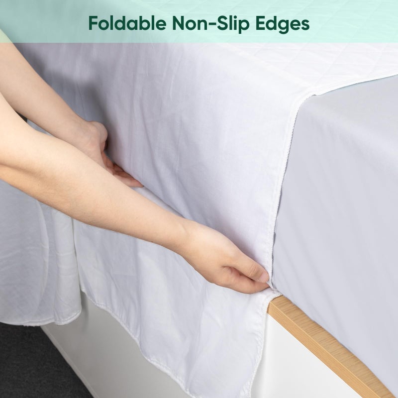 SOLOSHINE Bed Pads Washable Waterproof, Queen (60" x 36", Pack of 1) Incontinence Bed Pads & Pee Pads, Perfect for Kids, Adults and Elderly - Image 2