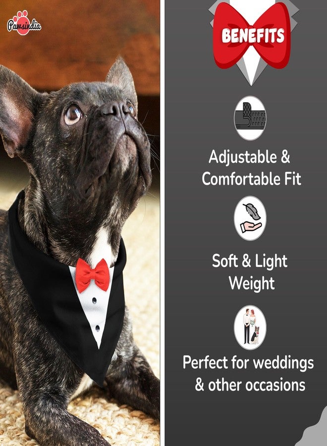 Pawsindia Tuxedo Bandana for Dogs, Crafted from Premium Fabric to Ensuring Proper Air Circulation and Adding a Touch of Trendy Style (Large, Black) - Image 4