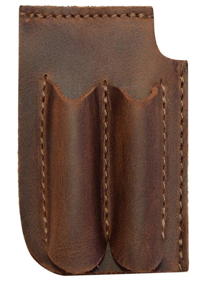 Hide & Drink, Leather Bookmark Corner with Pen Pouch/Pencil Holder/Readers/Pagemarker/Book Lovers, Handmade Includes 101 Year Warranty :: Bourbon Brown - Image 1