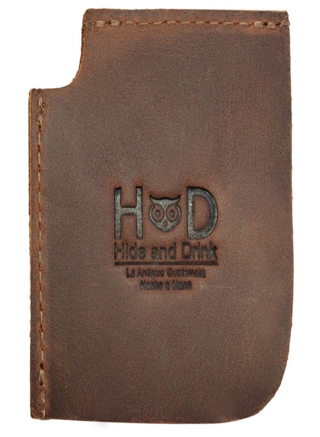 Hide & Drink, Leather Bookmark Corner with Pen Pouch/Pencil Holder/Readers/Pagemarker/Book Lovers, Handmade Includes 101 Year Warranty :: Bourbon Brown - Image 2