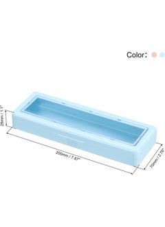 Generic Large Capacity Pencil Case, 2 Pack Pen Pouch Cosmetic Bag Stationery Organizer Storage Waterproof for Office Home, Blue Pink  - Image 3