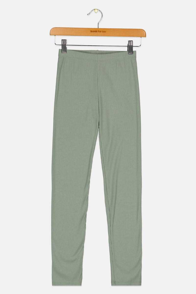 GAP سراويل ضيقة مخططة للبنات، أخضر مريمية - Image 1