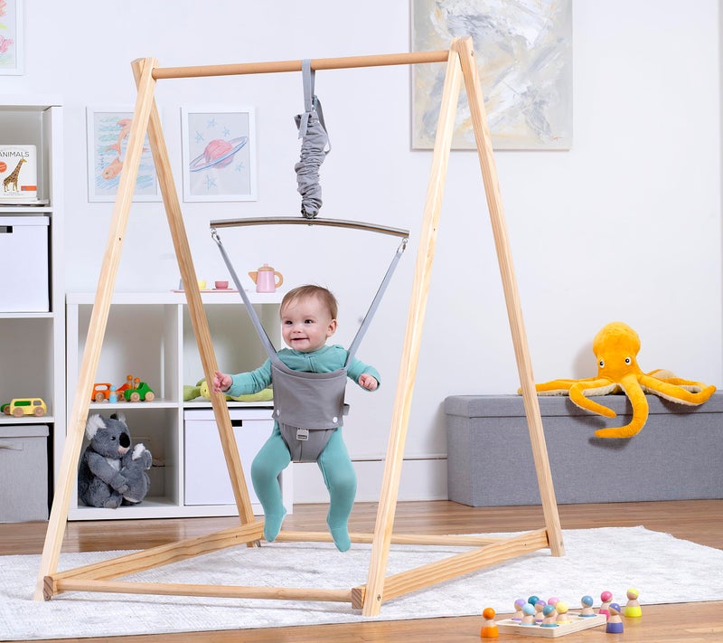 Avenlur Tulip Baby Bouncer Foldable Baby Jumper with Stand Self Standing Bouncer for Children 6 Months to 3 Years Baby Bouncer Seat Gray