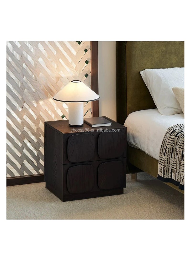 AWD Modern Square Nightstand, Wooden Bedside Table, Multi-application Side Table for Bedroom Living room Office.  - Image 1