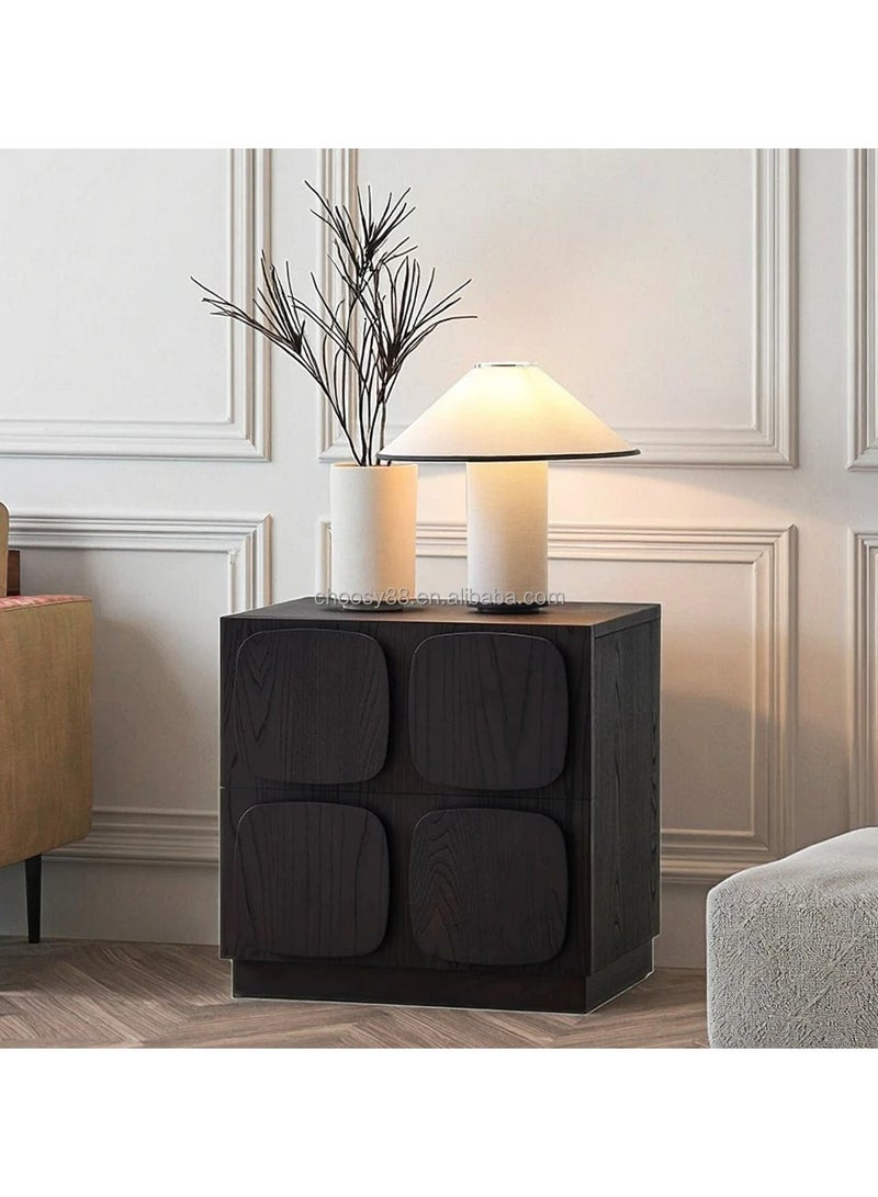 AWD Modern Square Nightstand, Wooden Bedside Table, Multi-application Side Table for Bedroom Living room Office.  - Image 2