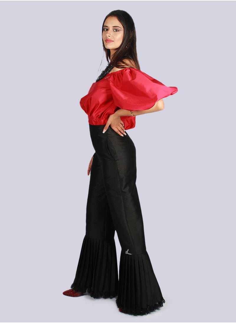NIVA FASHION HOUSE Pretty Pleat Frill Pants  - Image 2