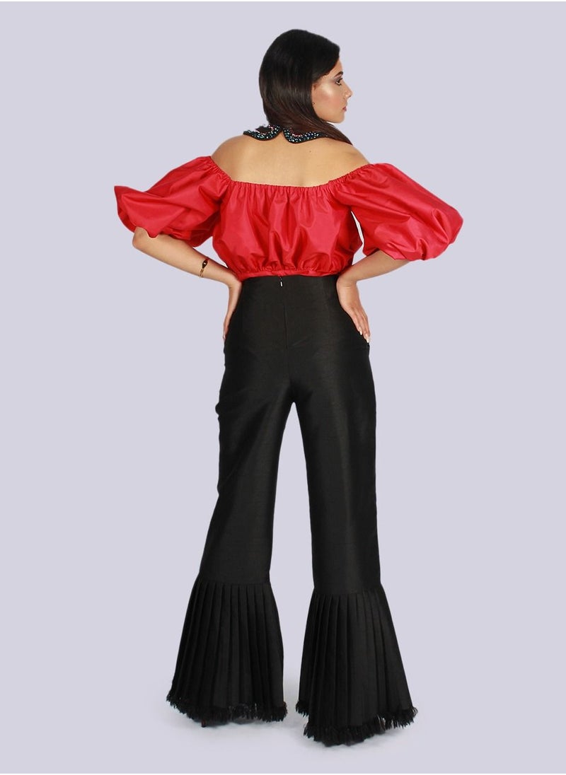 NIVA FASHION HOUSE Pretty Pleat Frill Pants  - Image 3