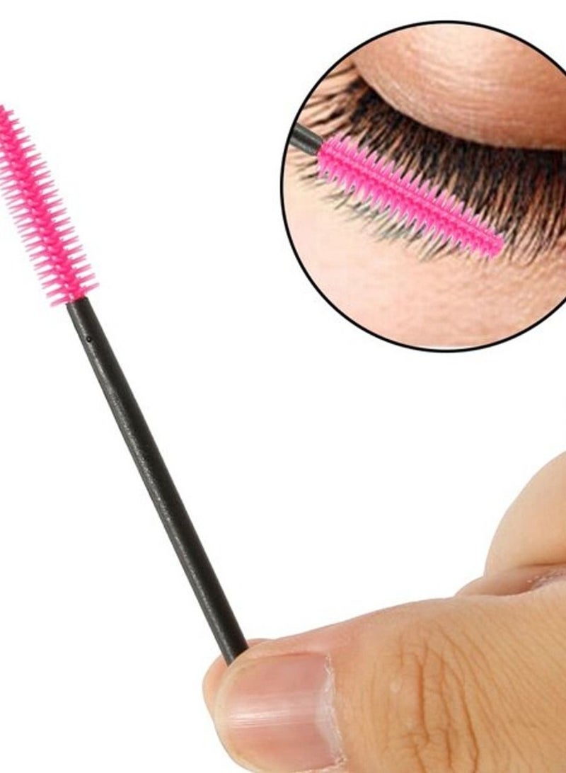 LA PERLA TECH  La Perla Tech Disposable Eyelash Lash Makeup Brush Mascara Brushes 50PCS ROSE - Image 2