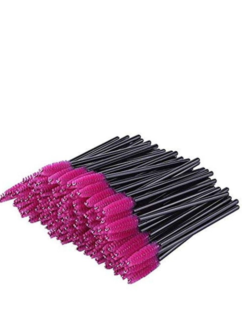 LA PERLA TECH  La Perla Tech Disposable Eyelash Lash Makeup Brush Mascara Brushes 50PCS ROSE - Image 1
